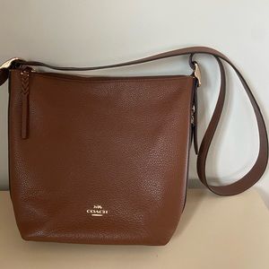 Authentic Coach Brown Leather Large Cross Body Bag - Used, Perfect Condition
